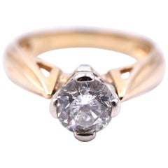 14 Karat Weißgold Verlobungsring mit 1,15 Karat Diamant