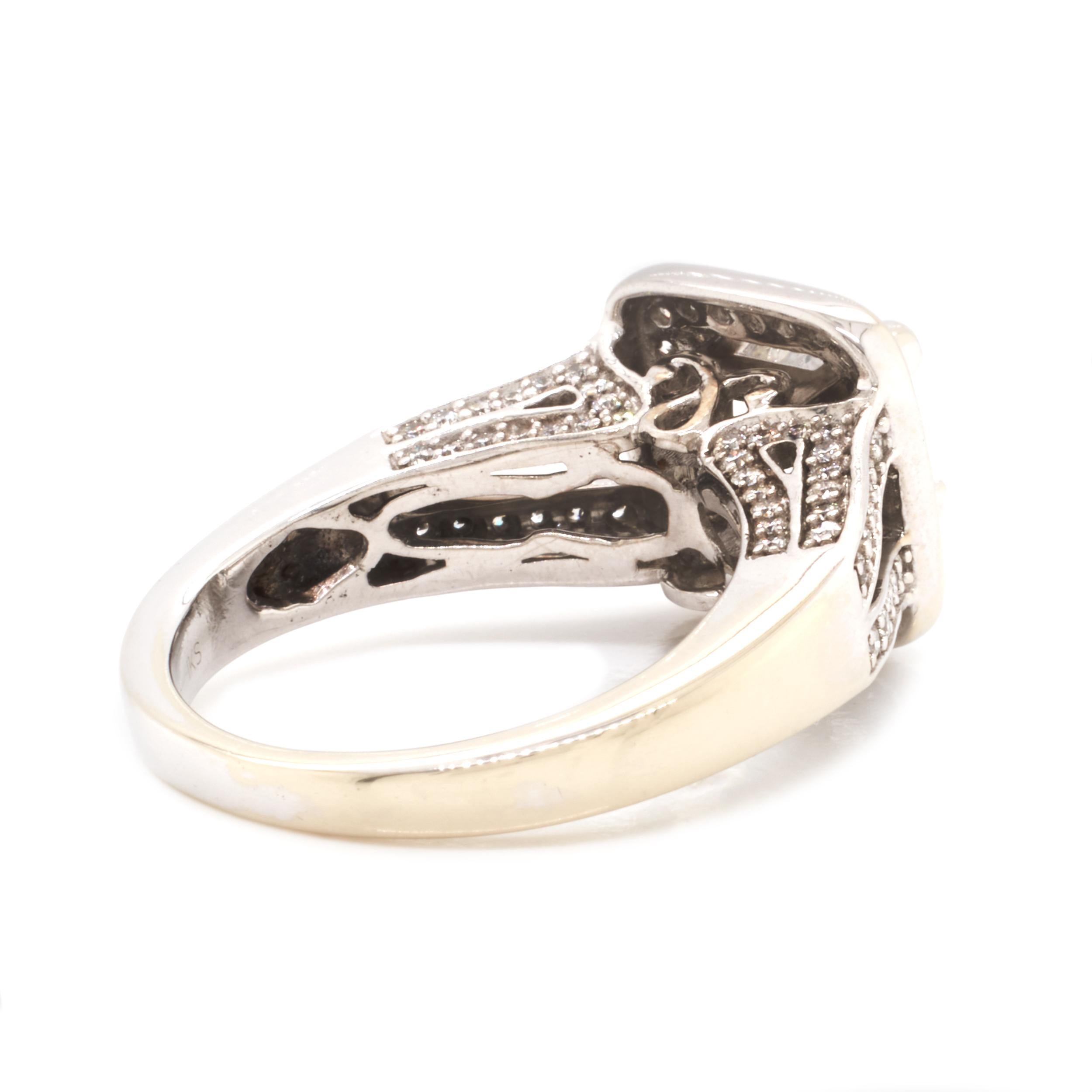 14 Karat White Gold 1.24ct Princess Cut Diamond Engagement Ring In Excellent Condition In Scottsdale, AZ