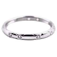 14 Karat White Gold .16 Carat Diamond Band
