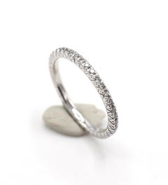 14 Karat White Gold .20 Carat Round Diamond Eternity Band Ring