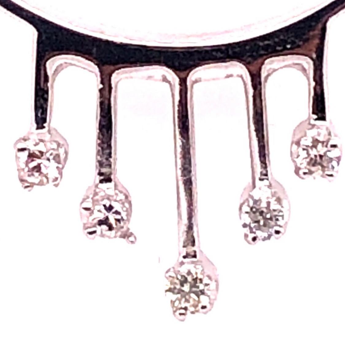 14 Karat Weißgold Ausgefallene Halskette mit Diamanten für Damen oder Herren im Angebot