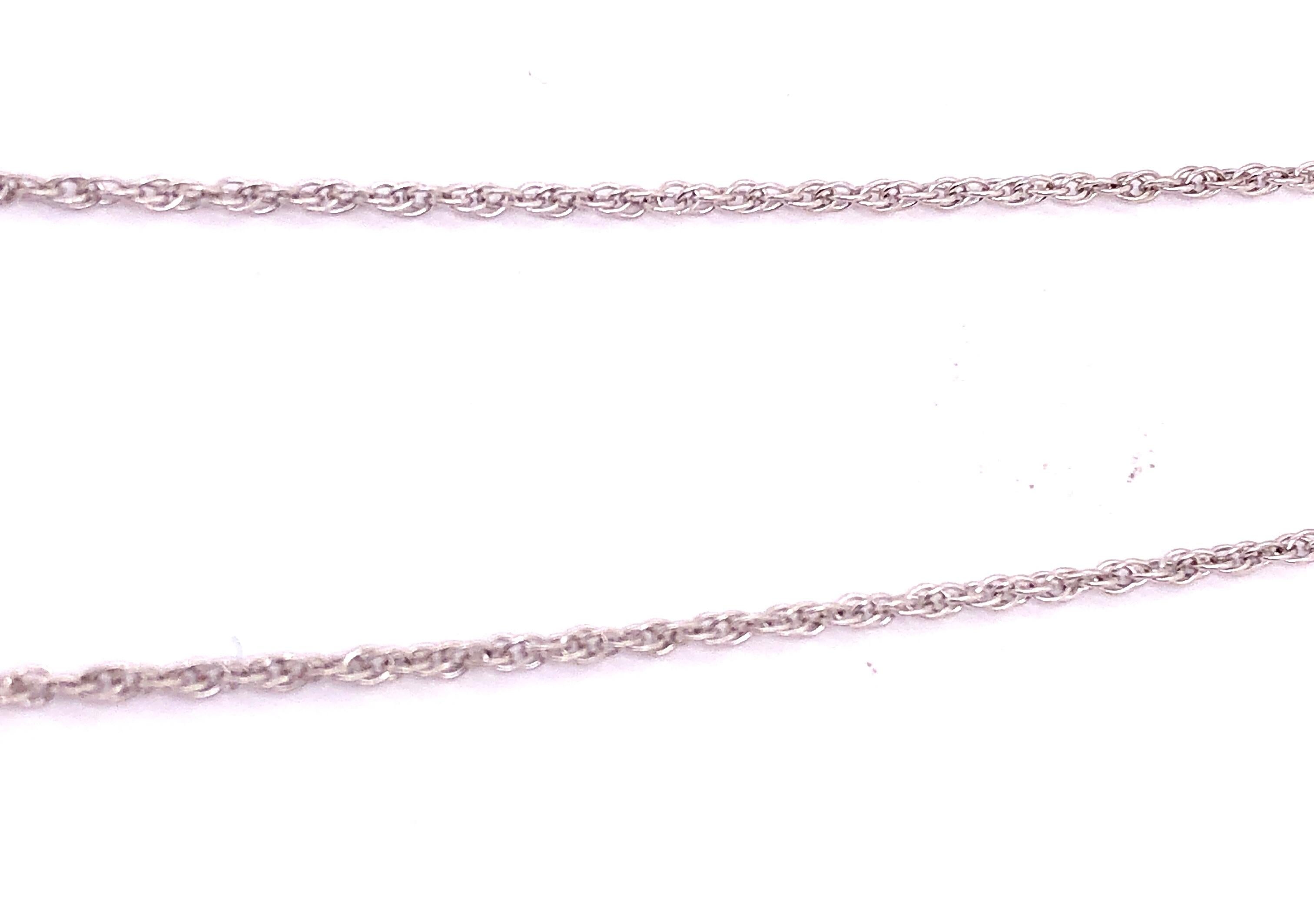 14 Karat White Gold Fancy Necklace with Diamonds For Sale 2