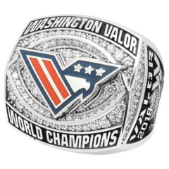 14 Karat White Gold 2018 Washington Valor Arena Bowl Championship Ring