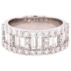 14 Karat White Gold 2.25 Carat Diamond Anniversary Band