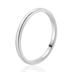 14 Karat White Gold 2MM Band