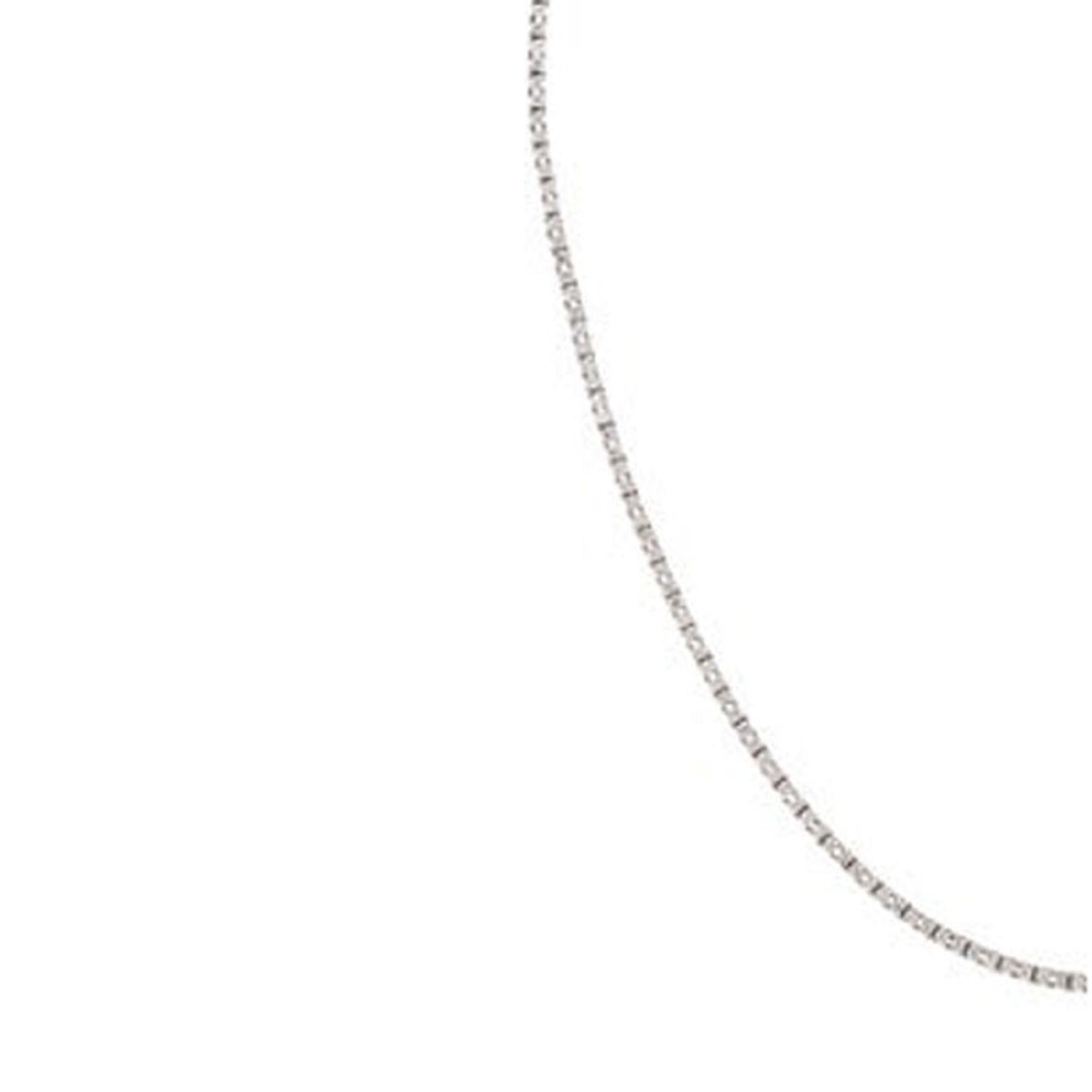 14 Karat White Gold 3.12 Carat Diamond Tennis Necklace In New Condition For Sale In Great neck, NY