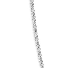 Collier tennis à 4 griffes en or blanc 14 carats