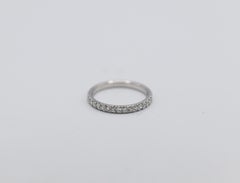 14 Karat White Gold .40 Carat Round Natural Diamond Eternity Band Ring