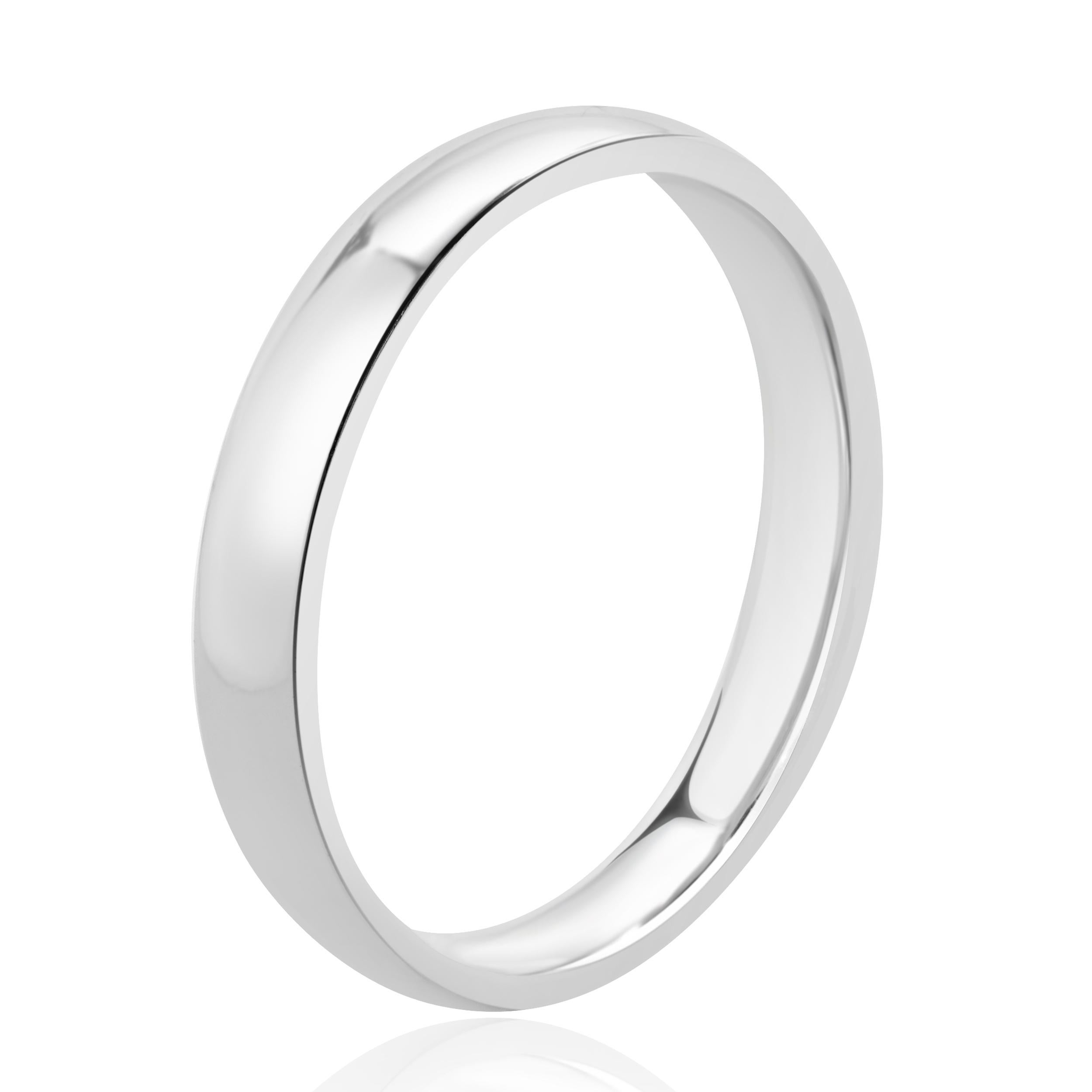14 Karat White Gold 4MM Band In Excellent Condition For Sale In Scottsdale, AZ