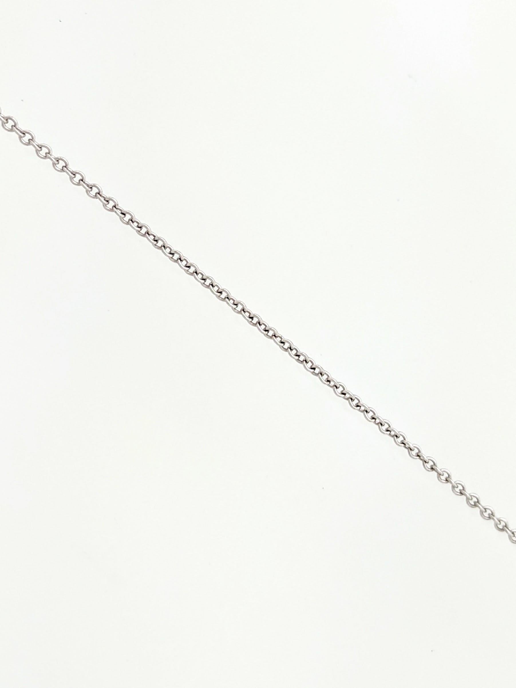 14 Karat White Gold .57 Carat Princess Cut Diamond Square Halo Pendant Necklace For Sale 4