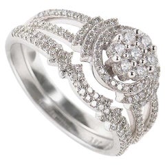 14 Karat White Gold .68 Carat Diamond Bridal Set