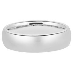 Anillo de Oro Blanco de 14 Kilates de 6MM de ajuste cómodo