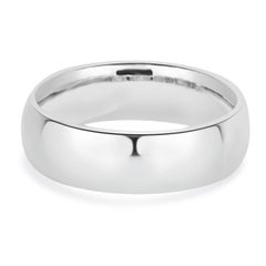 Bracelet en or blanc 14 carats 6MM Comfort Fit