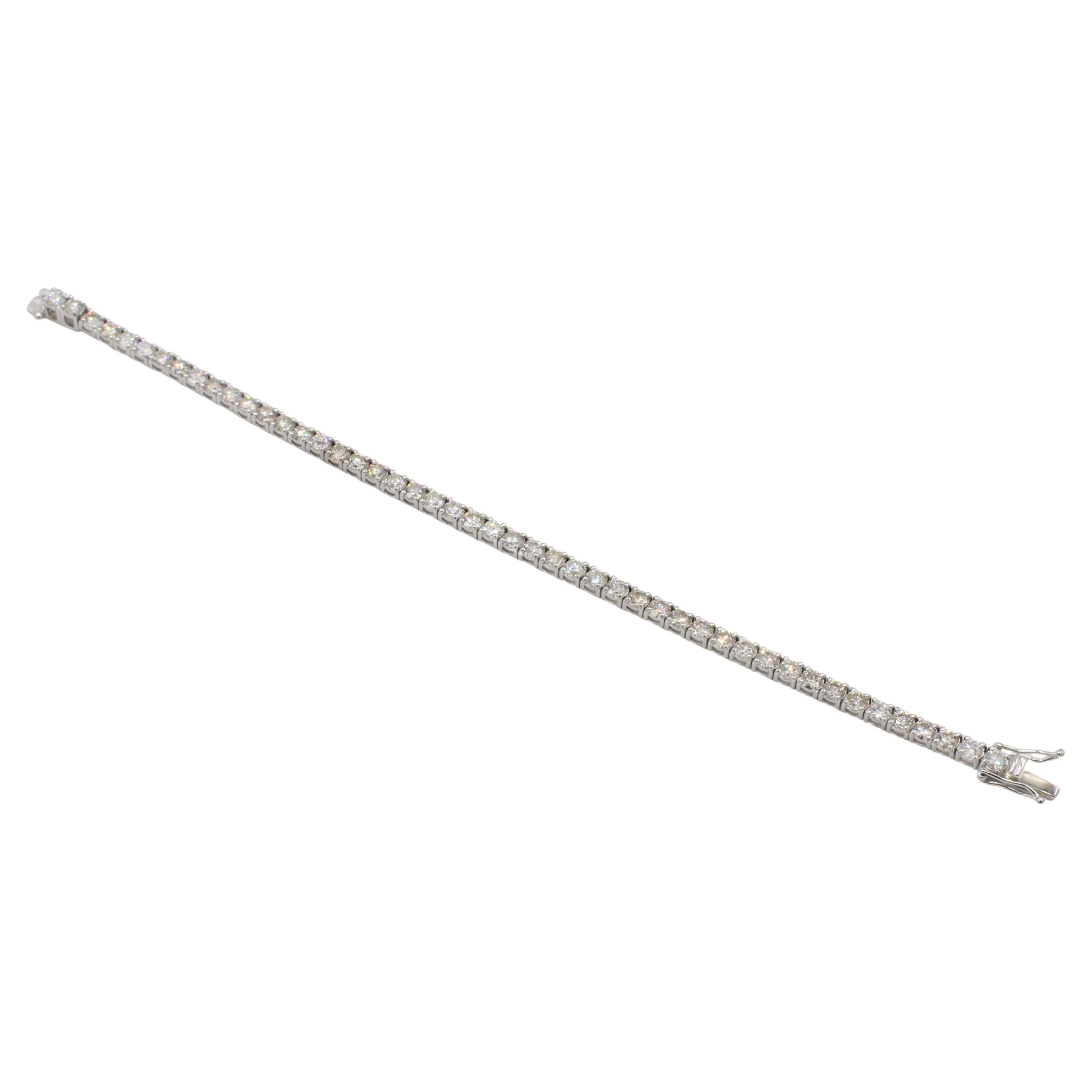 Bracciale Tennis Line in oro bianco 14 carati con diamanti naturali da 7,69 carati
Metallo: oro bianco 14k
Peso: 10,02 grammi
Lunghezza: 7 pollici
Larghezza: 3.7 mm
Diamanti: 7,69 CTW I-K VS-SI diamanti naturali rotondi
SNLT F35001458
