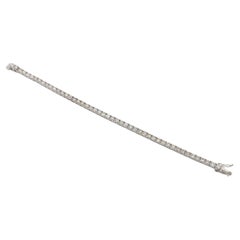 14 Karat Weißgold 7,69 Karat Naturdiamant Tennis Line Armband
