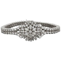 14 Karat White Gold 8 Carat Diamond Bracelet