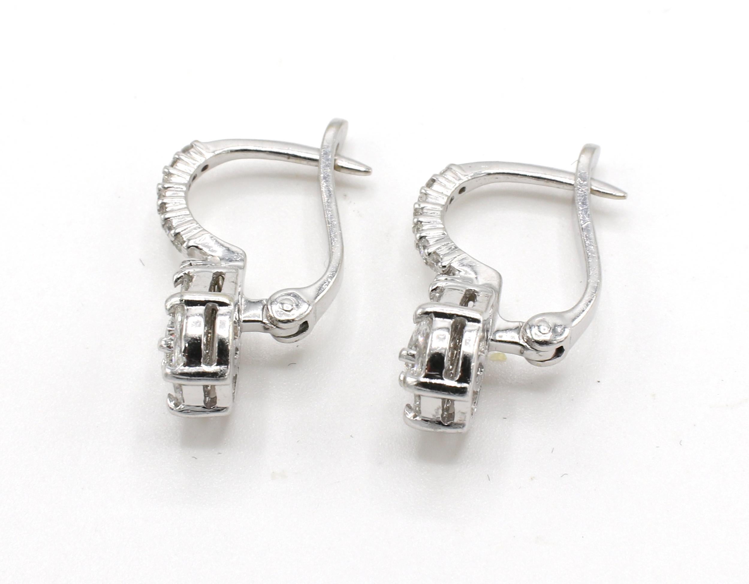 diamond shaped earrings hanging