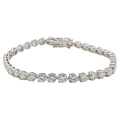 Bracciale Tennis Line in oro bianco 14 carati con diamanti naturali da 8,87 carati