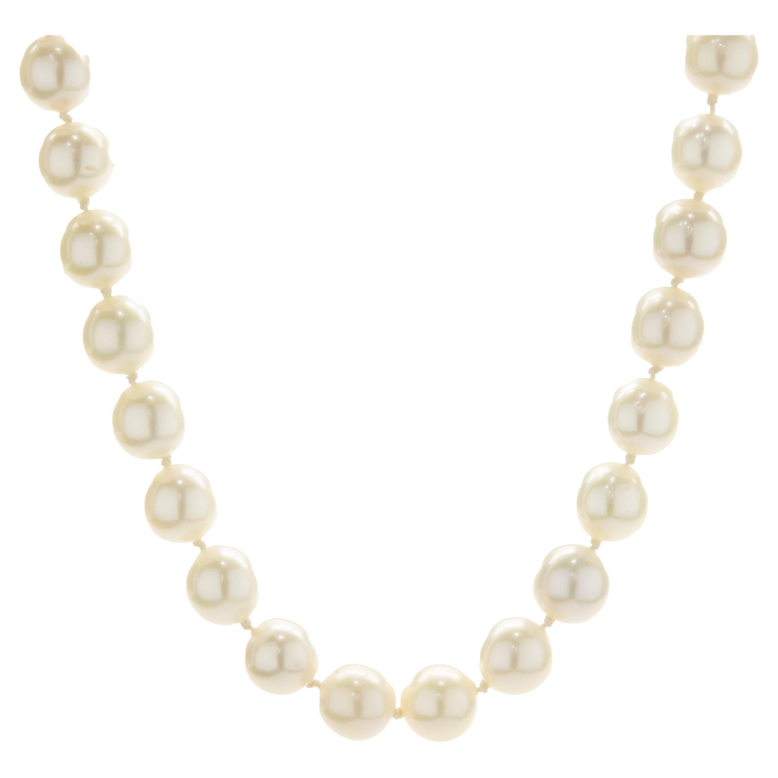 14 Karat White Gold Akoya Pearl Necklace