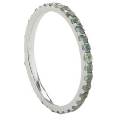 14 Karat White Gold Alexandrite Eternity Band
