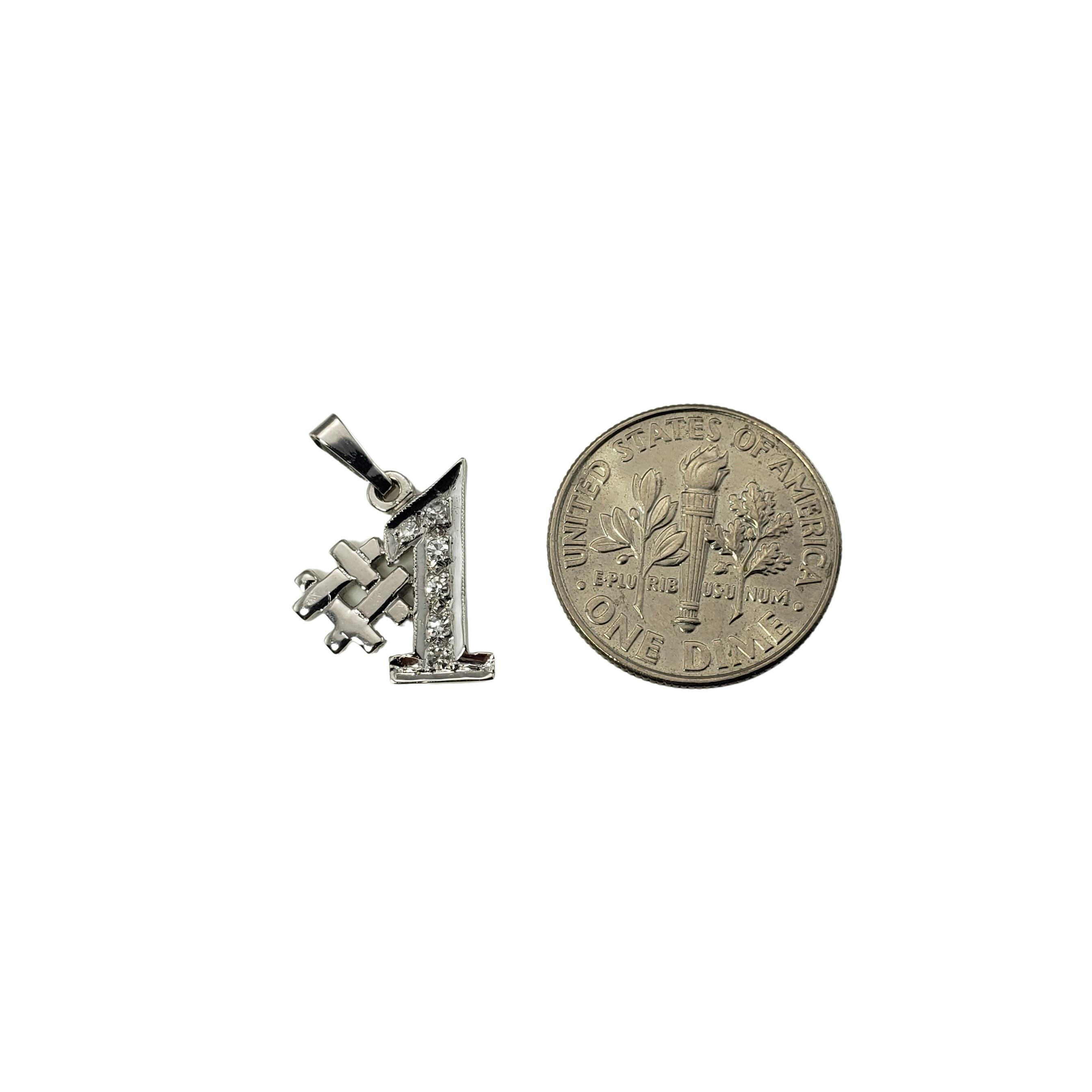 da uomo o donna Oro bianco 14 carati e diamante #1 in vendita
