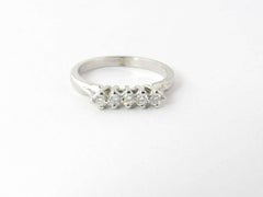 14 Karat White Gold and Diamond Band