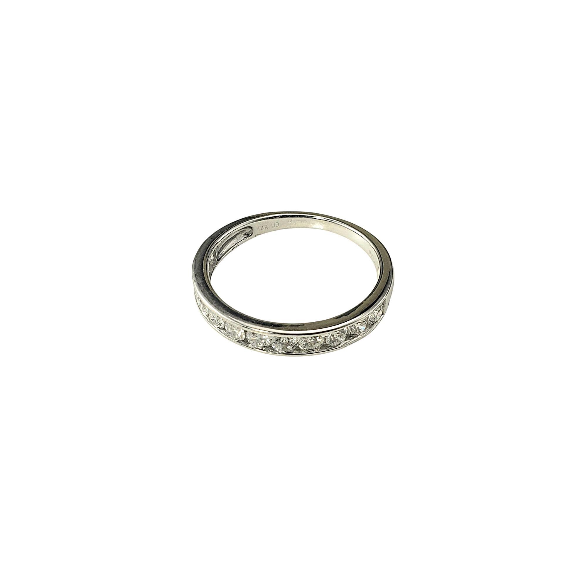 14 Karat White Gold and Diamond Band Ring Size 10.25 #21968 In Good Condition For Sale In Washington Depot, CT