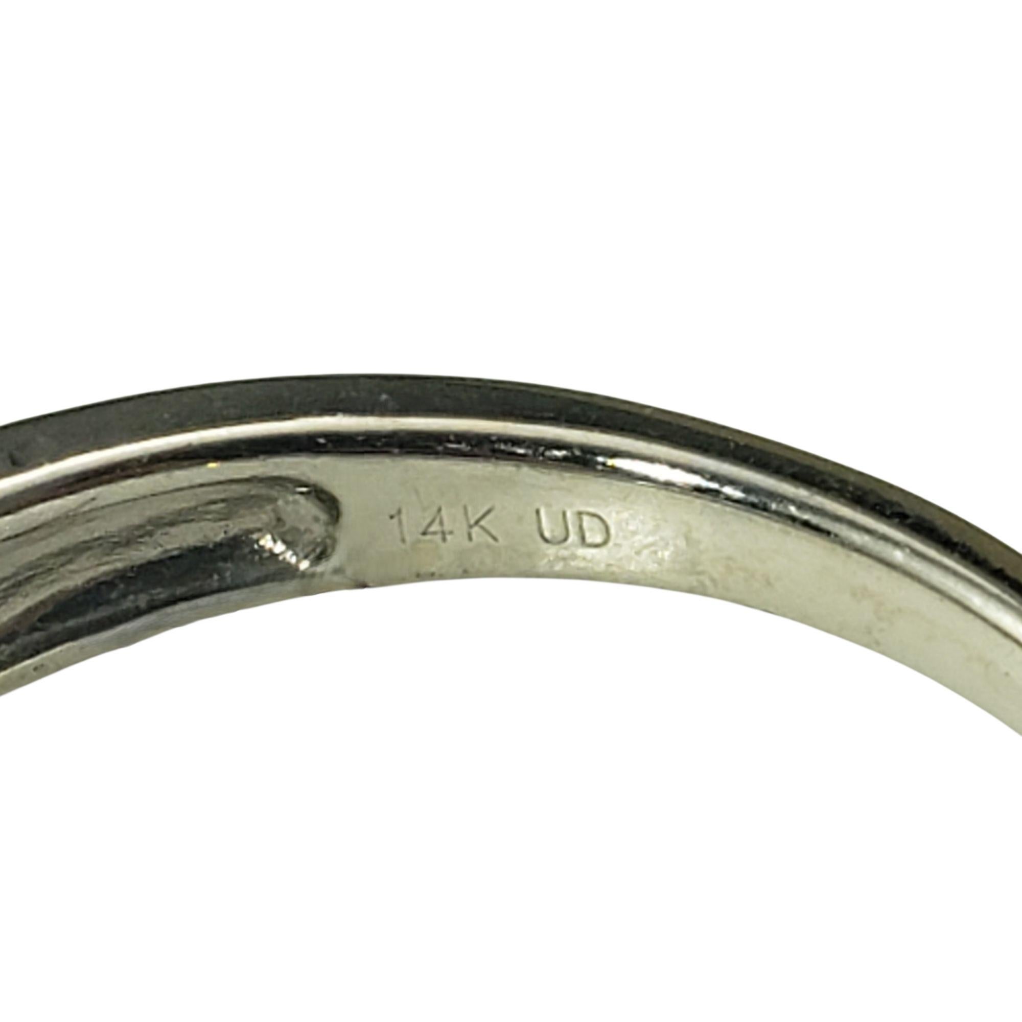 14 Karat White Gold and Diamond Band Ring Size 10.25 #21968 For Sale 1