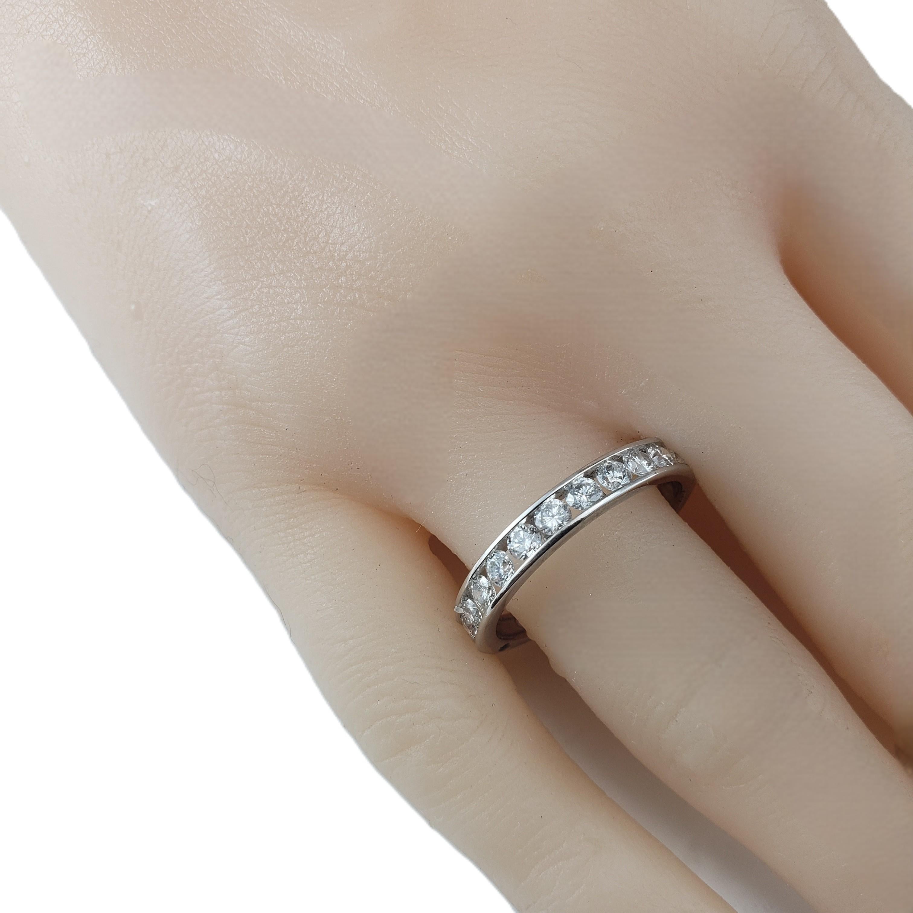14 Karat White Gold and Diamond Band Ring Size 10.25 #21968 For Sale 3