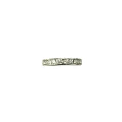Vintage 14 Karat White Gold and Diamond Band Ring Size 10.25 #21968