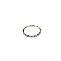 14 Karat White Gold and Diamond Band Ring Size 5.25-5.5 #22309