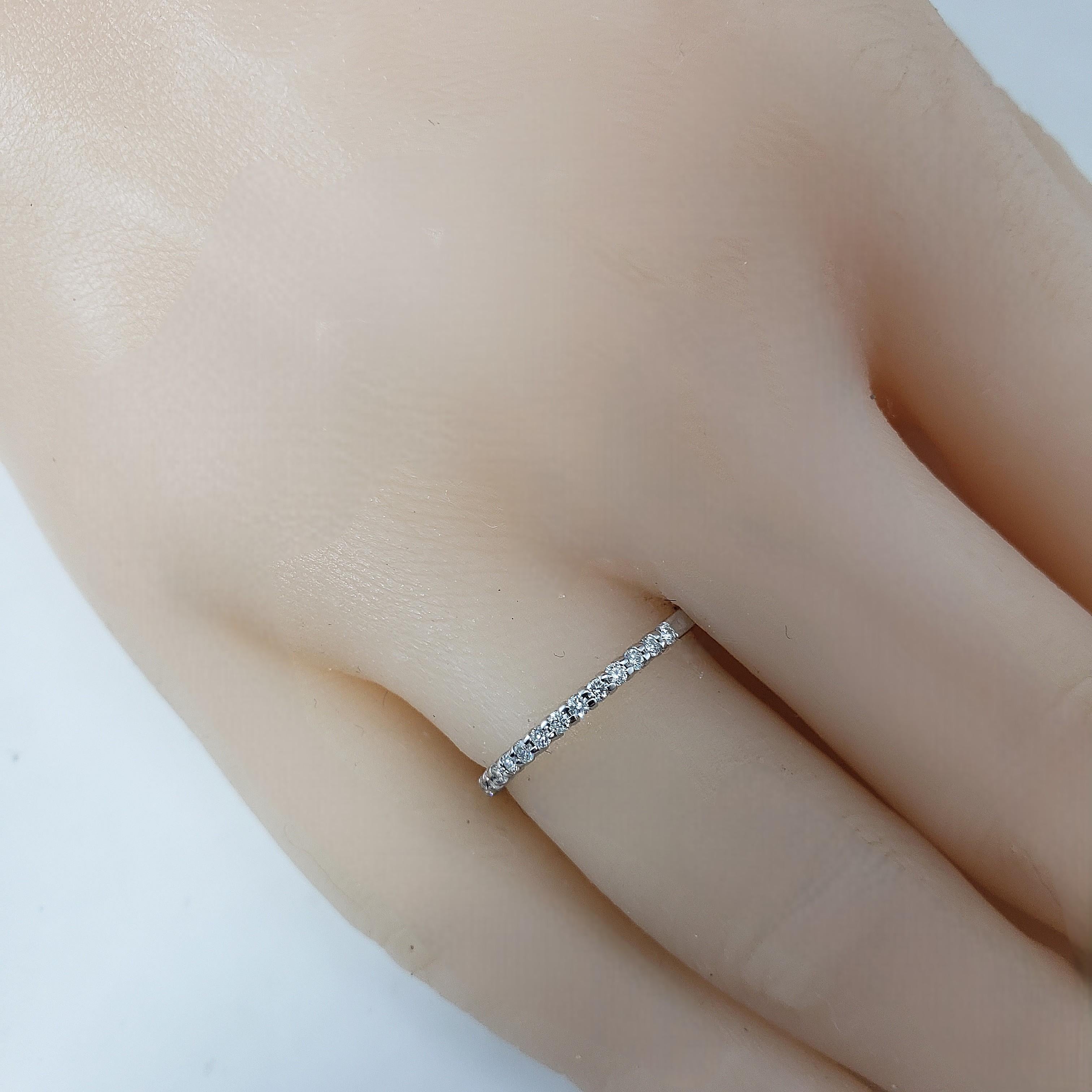 Anillo de oro blanco de 14 quilates y diamantes talla 5.25-5.5 #22309 en venta 1