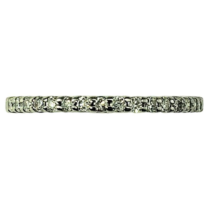 Anillo de oro blanco de 14 quilates y diamantes talla 5.25-5.5 #22309 en venta