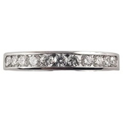 Vintage  14 Karat White Gold and Diamond Band Ring Size 6 #14729
