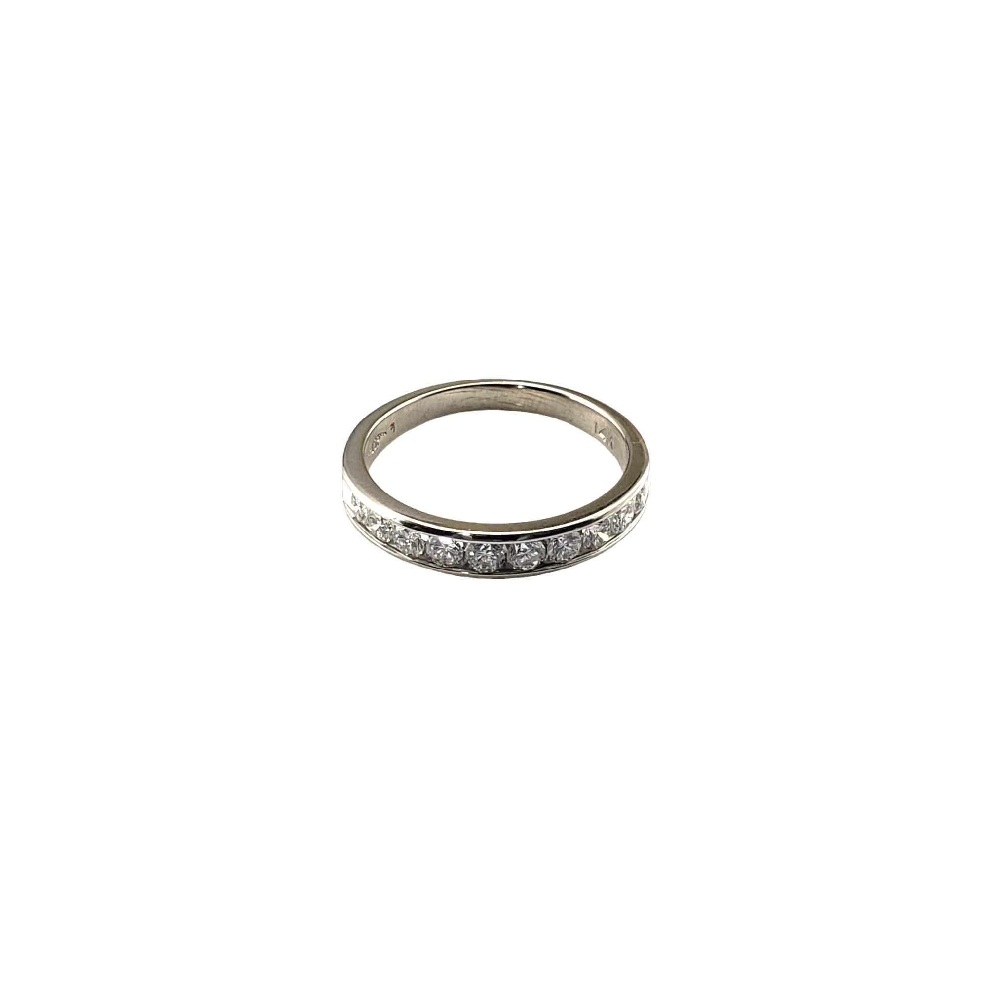  14 Karat Weißgold und Diamant-Ring Größe 6 #15318 (Rundschliff) im Angebot