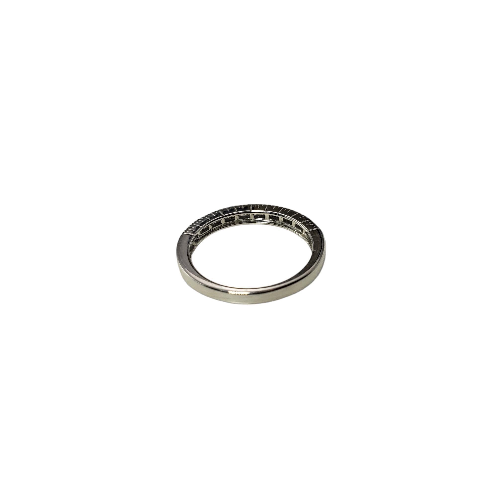 Women's 14 Karat White Gold and Diamond Band Ring Size 6.5 #20830 For Sale