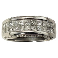 14 Karat White Gold and Diamond Band Ring