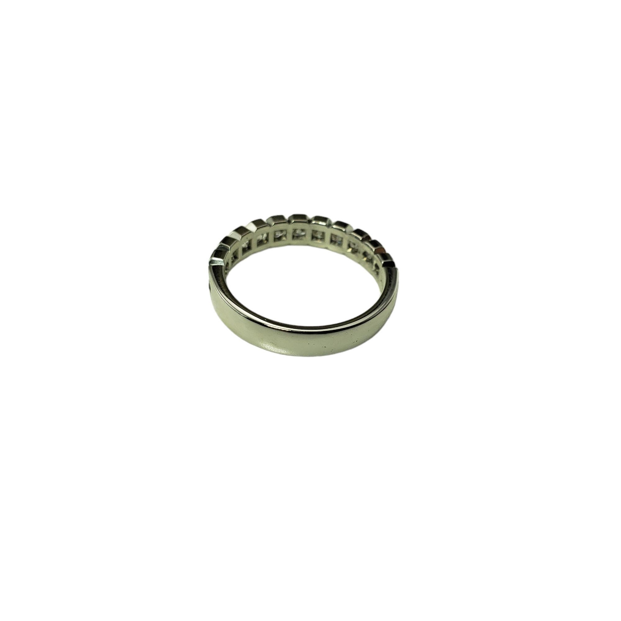 14 Karat White Gold and Diamond Band Ring Size 7 #15632 1
