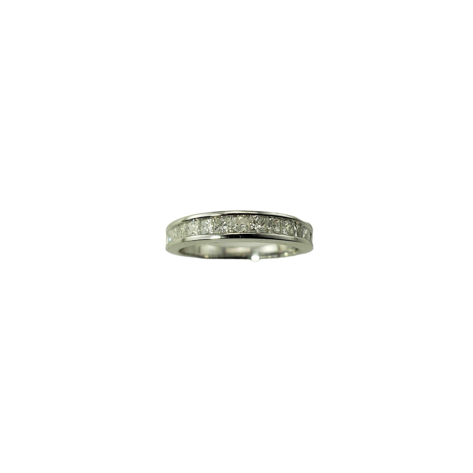 14 Karat Weißgold und Diamant-Ring Größe 7 #19907 (Carréschliff) im Angebot