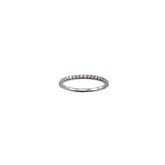 14 Karat White Gold and Diamond Band Ring Size 7 #21921