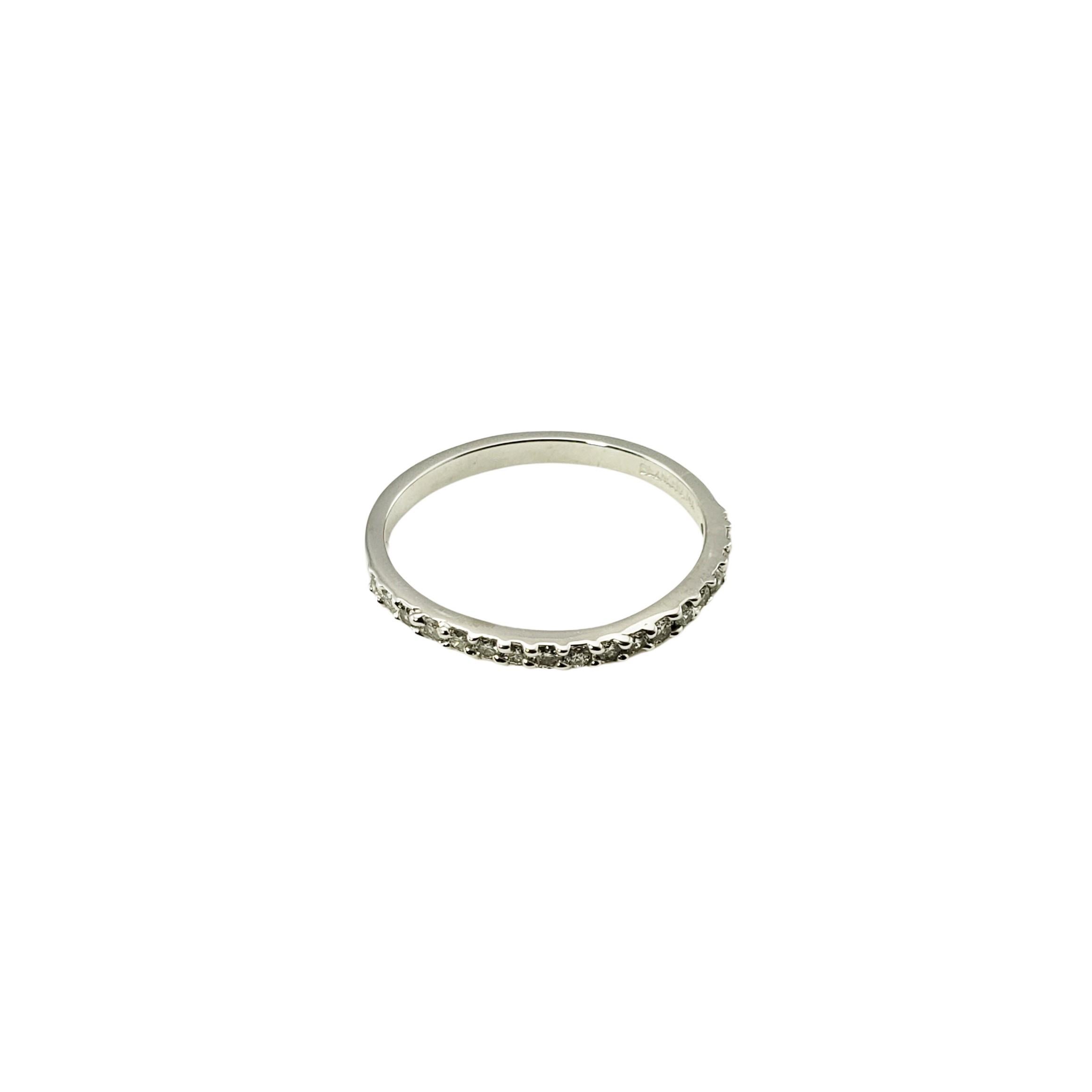 Brilliant Cut 14 Karat White Gold and Diamond Band Ring For Sale