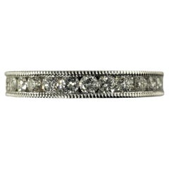 14 Karat White Gold and Diamond Band Ring