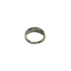 14 Karat White Gold and Diamond Band Ring