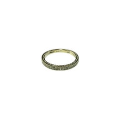14 Karat White Gold and Diamond Band Ring Size 9 #15977