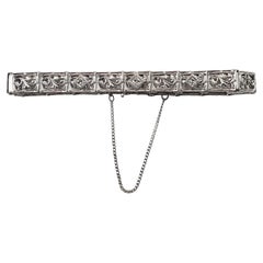 Bracelet en or blanc 14 carats et diamants n° 15523