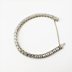 14 Karat White Gold and Diamond Bracelet
