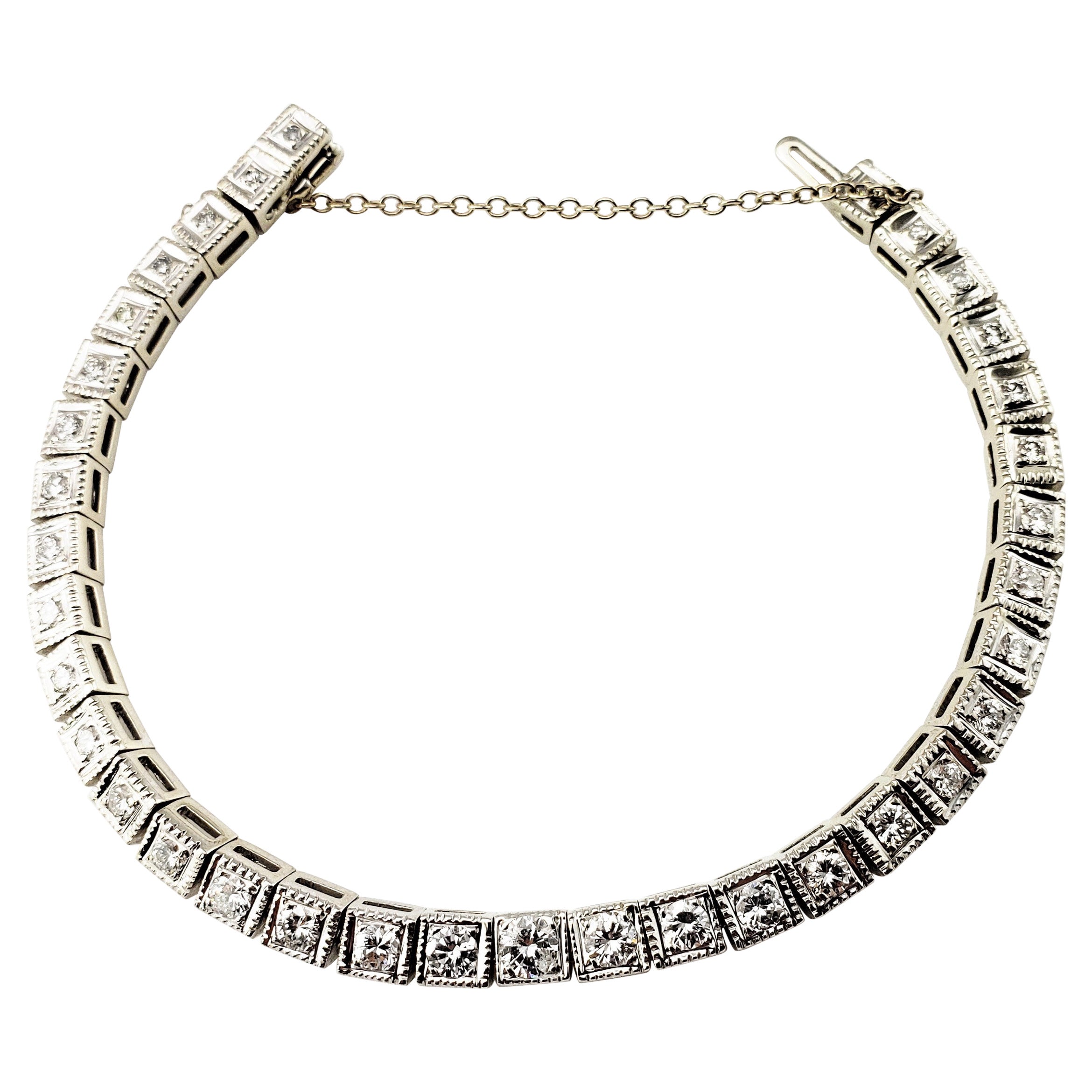 Bracciale in oro bianco 14 carati e diamanti