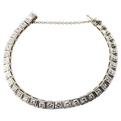 Bracciale in oro bianco 14 carati e diamanti