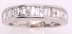 14 Karat White Gold and Diamond Bridal Ring 1.25 Total Diamond Weight