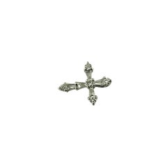 14 Karat White Gold and Diamond Cross Pendant #17048